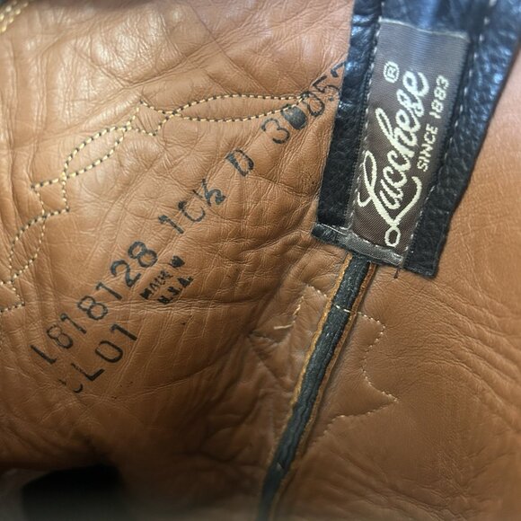 Lucchese Classics L818128 Soft Leather Black Western Cowboy Boots Mens 10.5 D - Picture 6 of 12